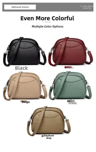 Detailed comparison of shell-shaped PU leather bags in five stylish textured colors