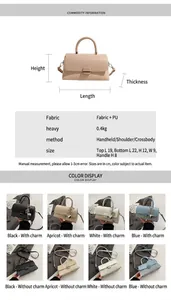 Dimensions détaillées pour un sac bandoulière en simili cuir tressé 22x12x9cm