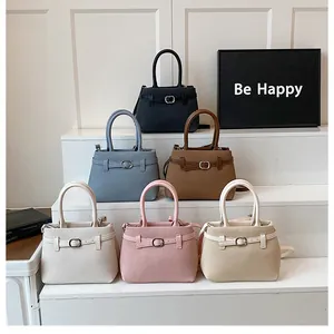 Detailed display of fashionable textured tote bags in six elegant pastel colors