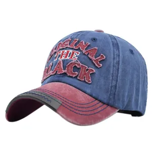 Detailansicht der Vintage-Baumwollkappe mit ORIGINAL THE BLACK Stickerei und Patch