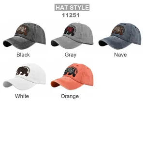 Vue détaillée des casquettes de baseball vintage délavées montrant plusieurs couleurs