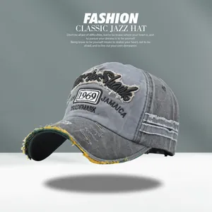 Detailed embroidery of Charles Shark and 1969 on vintage distressed baseball cap