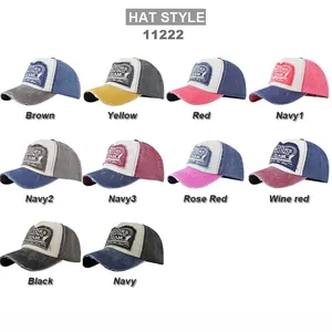 Collection of ten vintage washed cotton baseball caps with motors racing team patches