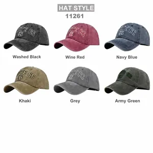 Casquettes de baseball vintage Route 66 brodées en six couleurs avec style délavé rétro