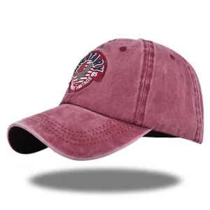 Military Vintage Washed Cotton Baseball Cap For Men Women Distressed Embroidery Eagle Patch Adjustable Sun Hat Outdoor