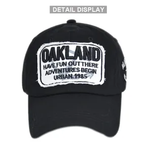 Detailed close-up showing the OAKLAND 3D embroidery and high-quality cotton fabric