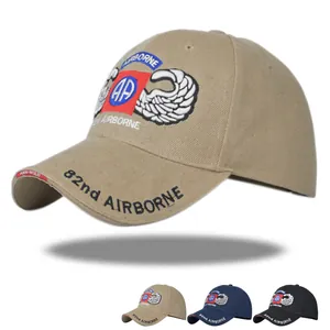 Military 82nd Airborne Division Embroidery Baseball Cap For Men Women Tactical Polyester Sun Hat Adjustable Outdoor Sports Cap