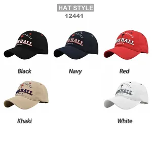 Set de gorras de béisbol con bordado Rose Hall en negro azul rojo caqui y blanco
