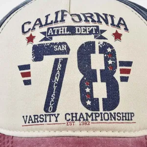 Berretto da baseball vintage California 78 con stampa serigrafica in stile retrò