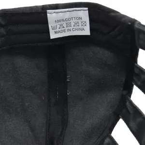 Close-up of the internal cotton lining and wash label on the vintage ponytail baseball cap