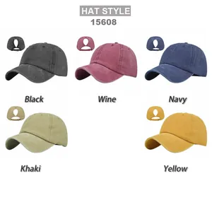 Casquette de baseball vintage avec ouverture queue de cheval en plusieurs couleurs