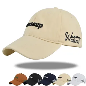 Unisex Baumwolle Baseballkappe Mit 3D Buchstaben Stickerei Verstellbar Sonnenschutz Snapback Hut Für Outdoor Sport Casual