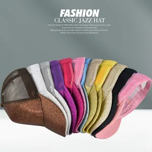 Gedetailleerde waaierindeling van diverse kleuren glitter mesh paardenstaartpetten
