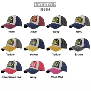 Retro distressed MOTORS RACING TEAM baseball cap collection in 11 vintage colors