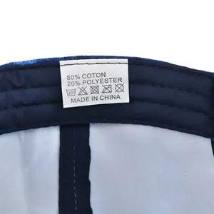Detail view of the inner label showing 80% cotton and 20% polyester material composition