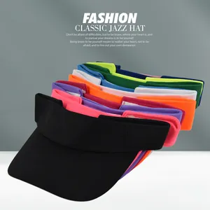 Stack of breathable mesh sun visors in vibrant colors for outdoor sports and running