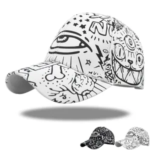 Cappello da Baseball in Cotone Graffiti Streetwear per Uomo Donna Regolabile Hip Hop Stampato Parasole per Estate All'aperto