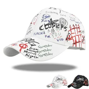 Graffiti Street Style Cotton Baseball Cap Unisex Adjustable Hip Hop Sun Hat For Outdoor Sports Casual Snapback Cap