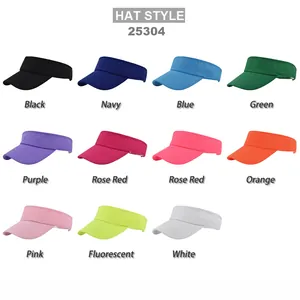 Breathable ponytail visor hats available in 11 vibrant colors for outdoor sports and sun protection