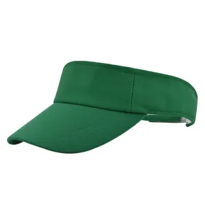 Detail of dark green ponytail sun visor featuring breathable honeycomb mesh and stitching