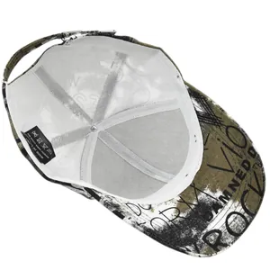 Detail of adjustable metal buckle and breathable mesh lining of the Route 66 baseball cap