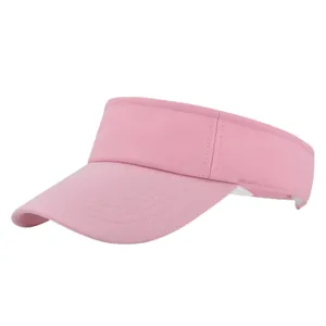 Detail of pink mesh sun visor showing breathable fabric and fine stitching edge