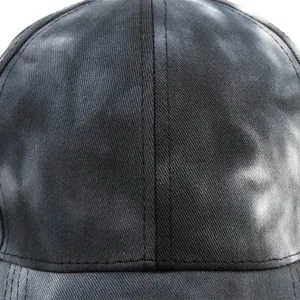Casquette de baseball tie-dye gris anthracite en sergé durable avec des coutures renforcées
