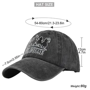 Guía detallada de tallas para gorra vintage con dimensiones y peso del producto