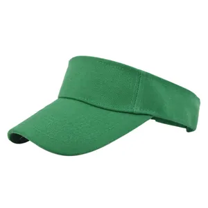 Grass green sports visor hat with curved brim and premium twill fabric for sun protection
