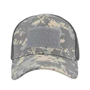 Tactical ACU digital camouflage baseball cap with velcro patch and breathable mesh back