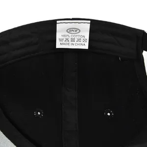 Makrodetail der Baseballkappe aus 100% Baumwolle mit hochwertiger Verarbeitung
