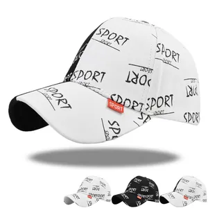 Sport Letter Print Baseball Cap Cotton Adjustable Graffiti Style Sun Hat For Men Women Casual Outdoor Fashion Hat