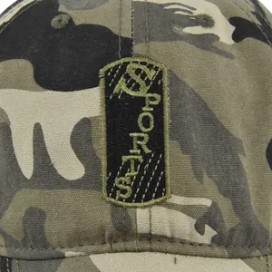 Casquette camouflage avec broderie Route 66 et texture en toile de coton durable