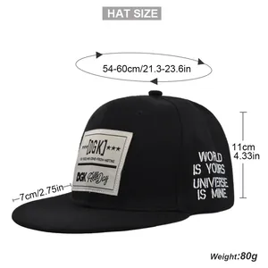 Detaillierte Größentabelle der Route 66 Kappe mit 54-60cm Umfang und 11cm Mützenhöhe