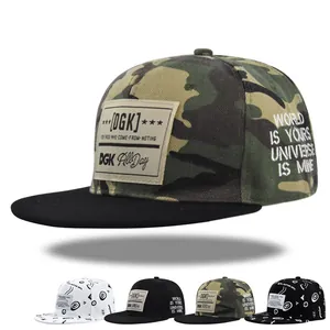 Damen Herren Snapback Baseballkappe Baumwolle Hip Hop Streetwear Flache Krempe Hut Verstellbar Camouflage Graffiti Outdoor Sonnenschutz Hut