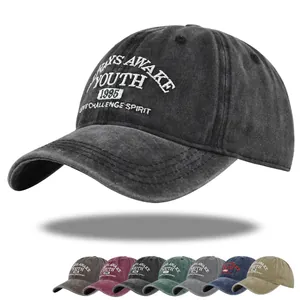 Berretto da Baseball in Cotone Lavato Con Ricamo Youth 1995 Vintage Regolabile Cappello da Sole per Uomo Donna Casual Streetwear