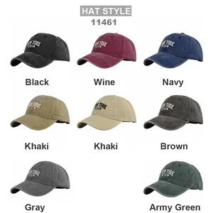 Detaillierte Ansicht von Vintage Baseballkappen mit New York Stickerei in diversen Farben