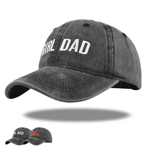 Casquette de Baseball Vintage en Coton Lavé Usé Avec Lettres Brodées 3D Girl Dad Foxy Grandpa Chapeau de Soleil Réglable Unisexe Dad Hat