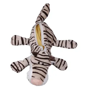 Niedliches Plüsch-Federmäppchen in Tigerform mit Streifen und Reißverschluss