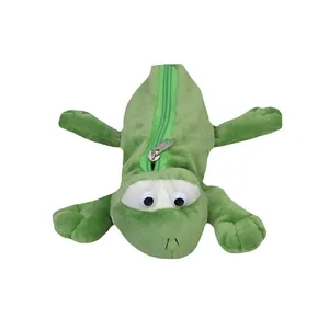 Niedliches grünes Plüsch-Schildkröte Etui mit kreativem Cartoon-Design und Reißverschluss
