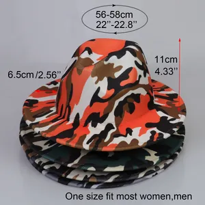 Detailed size guide for fedora hat showing 56-58cm circumference and 6.5cm wide brim