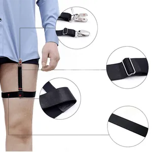 Dettaglio dei reggicamicia elastici con clip metalliche antiscivolo e cinghie regolabili