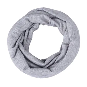 Detail of grey seamless cycling neck gaiter showing premium knitted texture and elasticity