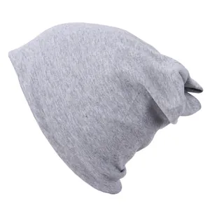 Versatile light grey seamless cycling neck gaiter and outdoor breathable beanie cap