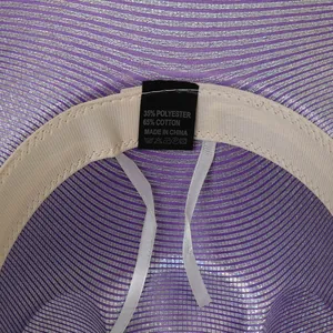 Detail view of the inner wash label showing 35% polyester and 65% cotton fabric composition