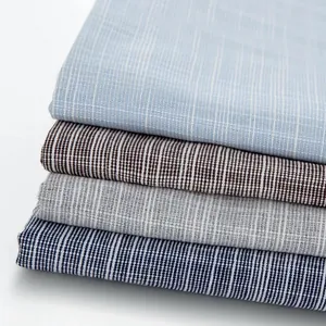 Nappe en Coton et Lin de Style Japonais Minimaliste à Rayures de Couleur Unie pour Salle à Manger Cuisine Décor de Fond