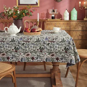Detailed view of heavy jacquard floral fabric with intricate vintage peony patterns