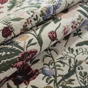 Tovaglietta retrò nordica con tessitura floreale vintage e dettagli di frange
