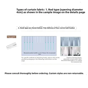 Detail guide for rod pocket and hook style beige cotton linen curtain installation