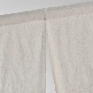 Japanese style linen door curtain in natural beige for kitchen and bedroom partition